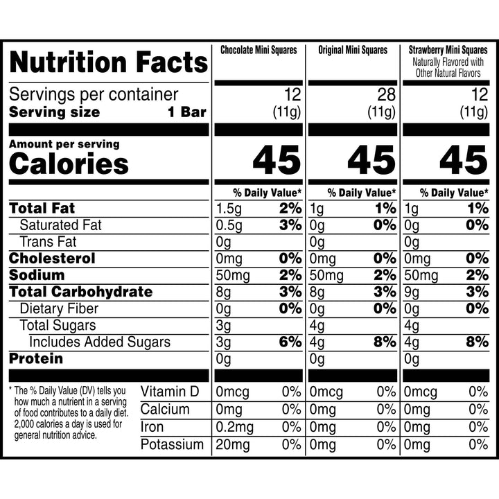 Rice Krispies Treats Mini Squares, Kids Snacks, Lunch Snacks, Grab n' Go, Original, 15.5oz Box (40 Bars) 40 Count