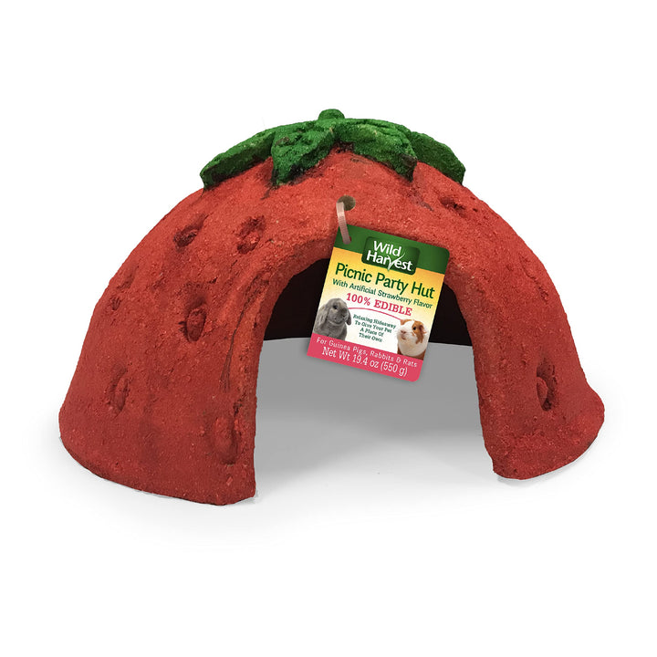 Wild Harvest™ Picnic Party Hut, Artificial Strawberry Flavored House for Pets, 1 Ct.