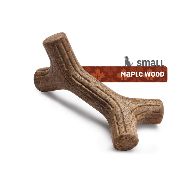 Benebone Puppy Maplestick Dog Chew Toy, Made in USA, Real Maple Wood Flavor, Small, Brown