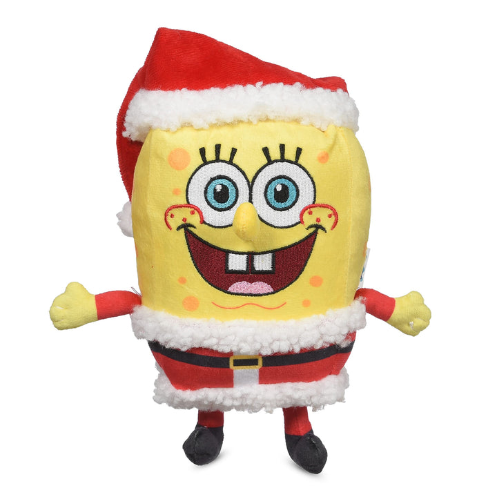 Holiday 9” Figure Plush Dog Toys with Squeaker | Dog Toys for Spongebob Fans | Squeaky Dog Toys, Spongebob Santa Toy, Dog Plush Toy SpongeBob Santa Plush 9 Inch