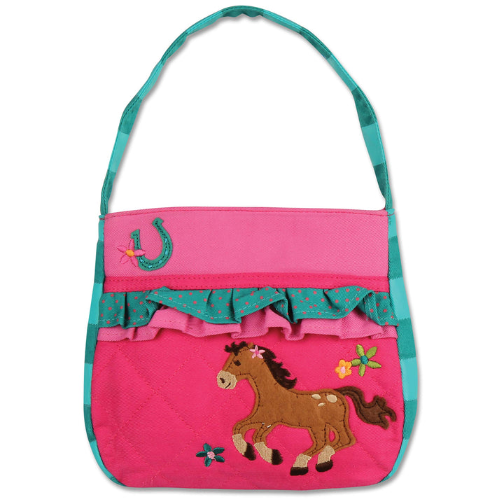 Stephen Joseph Little Girls Toddler Quilted Purse, Purse for Little Girls Handbags Kids Age 3-8 Horse