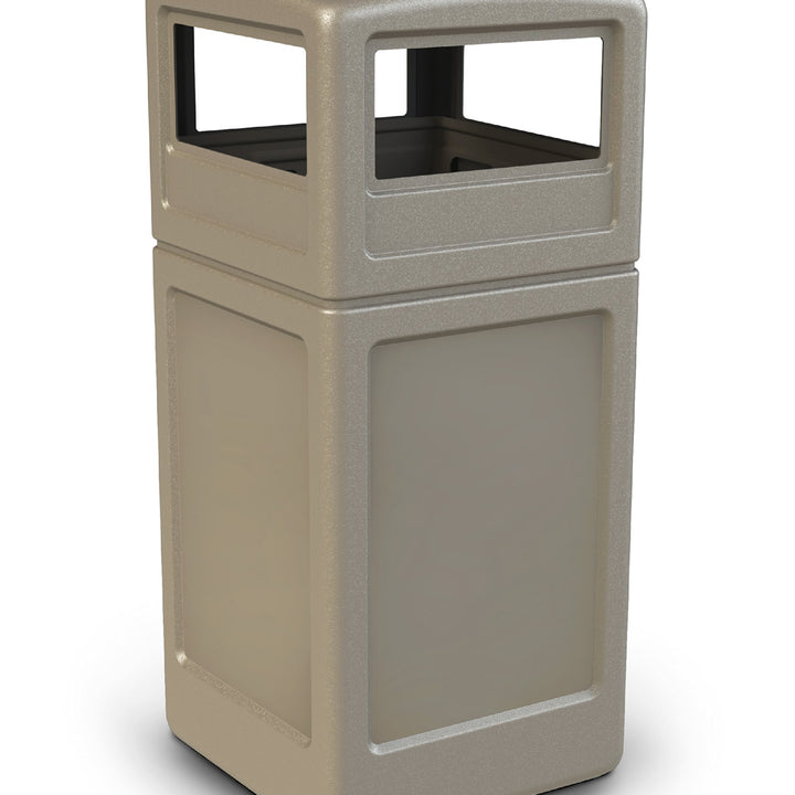 Commercial Zone 42-Gallon Square Trash Can with Dome Lid and Umbra Vento 16.5-Gallon Trash Can Container + Trash Large