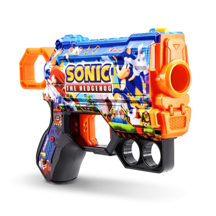 X-Shot Skins Menace - Sonic Mega (2 Pack + 16 Darts) by ZURU, Easy Reload, Air Pocket Dart Technology, Toy Foam Dart Blaster for Kids, Teens, Adults, Frustration Free Packaging