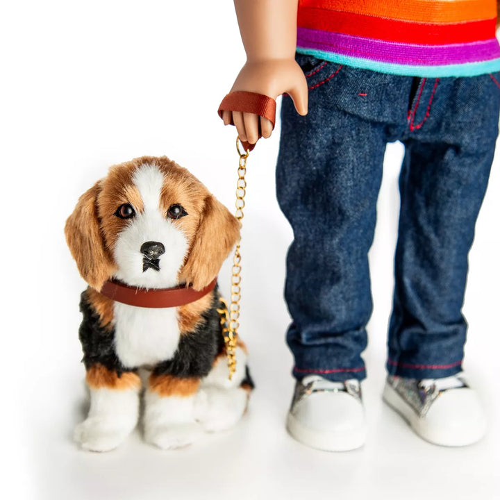 The Queen'S Treasures 18 in Doll Beagle Puppy Dog with Leash and Collar