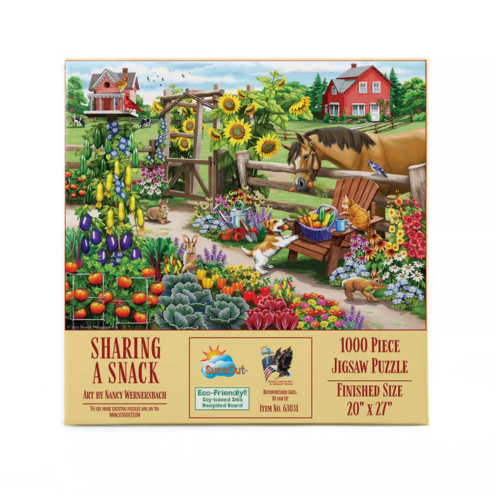 Sunsout Sharing a Snack 1000 Pc Jigsaw Puzzle 63031