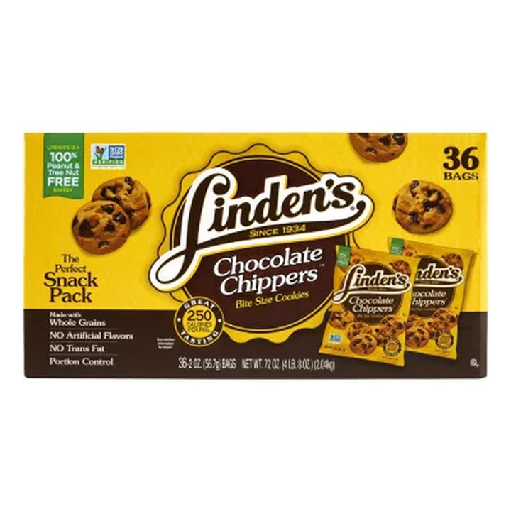 Linden'S Mini Chocolate Chippers Cookies, 2 Oz., 36 Pk.