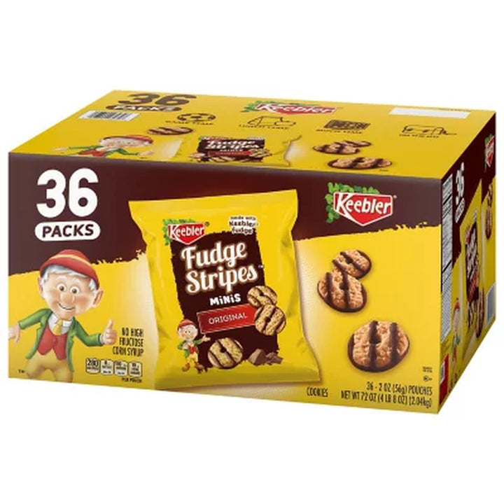 Keebler Mini Fudge Stripe Cookies, 2 Oz., 36 Pk.