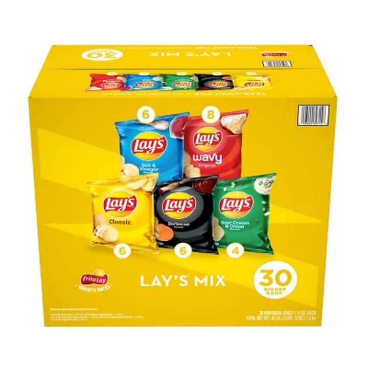 Lay'S Mix Potato Chips Variety Pack 30 Pk.