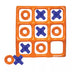 Swimline 48" Orange and Blue Reversible Tic Tac Toe Inflatable Pool Game