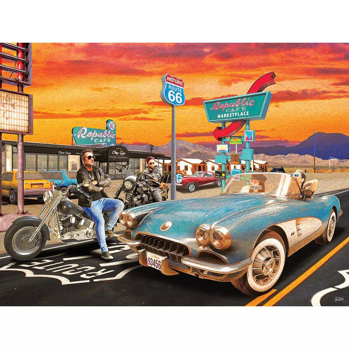 Sunsout Republic Cafe 500 Pc Jigsaw Puzzle 42360