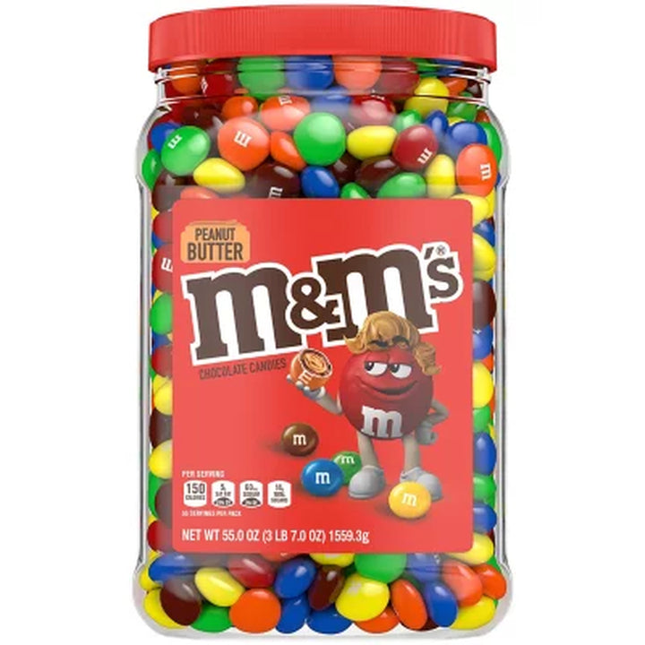 M&M'S Peanut Butter Milk Chocolate Candy, 55 Oz.