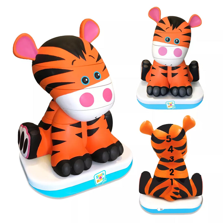 Stack-A-Roos Baby Tiger Stacking Animal STEM Toy for Toddlers