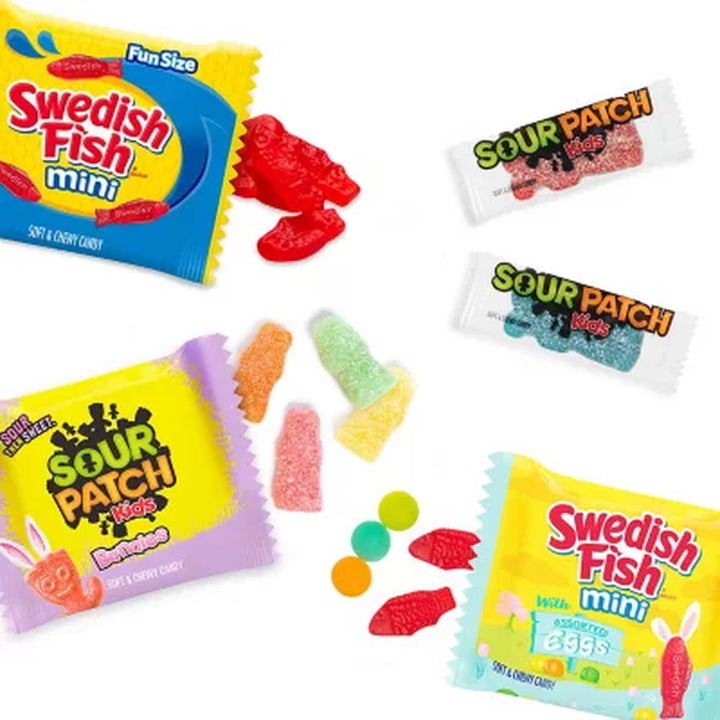 Sour Patch Kids & Swedish Fish Easter Gummy Candy, Variety Pack, 260 Pcs.