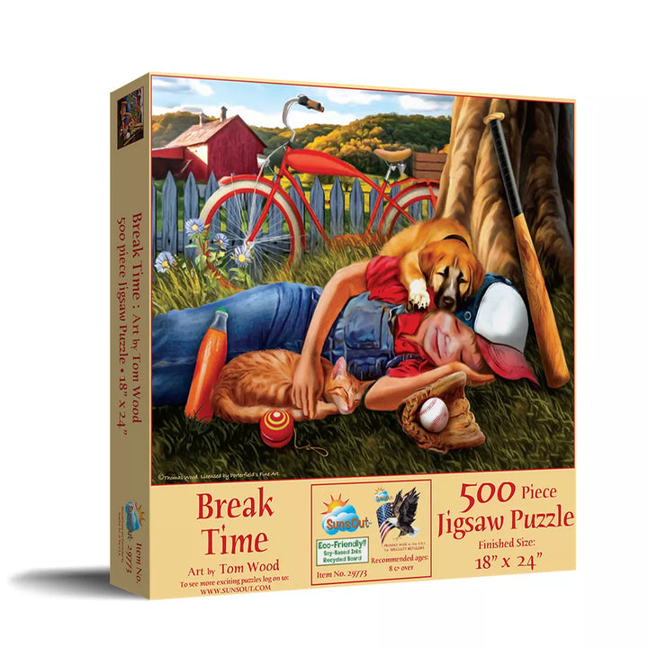 Sunsout Break Time 500 Pc Jigsaw Puzzle 29773