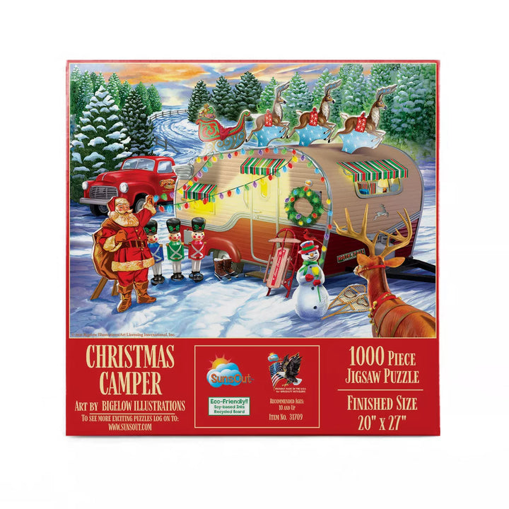 Sunsout Christmas Campers 1000 Pc Christmas Jigsaw Puzzle 31709