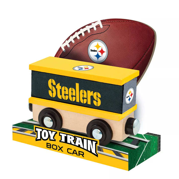 Masterpieces Wood Train Box Car - NFL Pittsburgh Steelers.