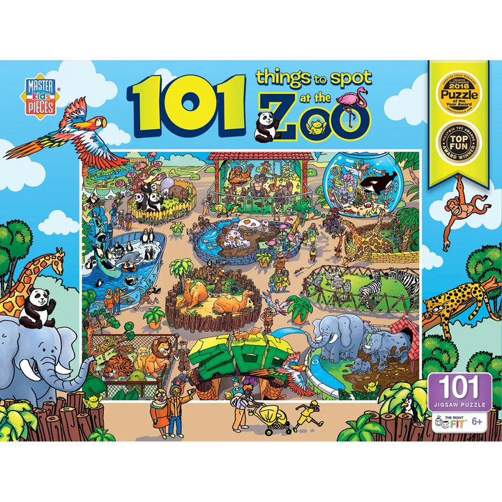 Masterpieces 100 Piece Kids Jigsaw Puzzle - 101 Things to Spot at the Zoo