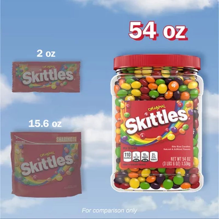 Skittles Original Chewy Candy Bulk Jar, 54 Oz.