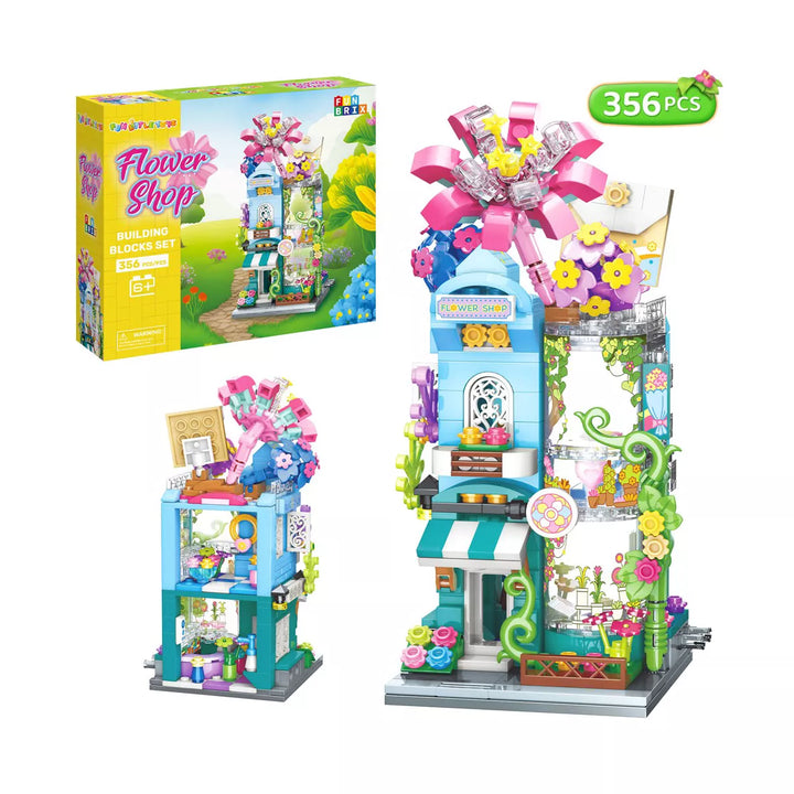Fun Little Toys Building Blocks-- City Corner Flower Shop