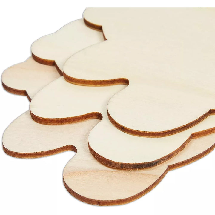 Juvale 24 Pack Wooden Teddy Bear Cutouts for Crafts, Unfinished Wood Pieces for DIY Projects, 3.7 X 3.5 Inches