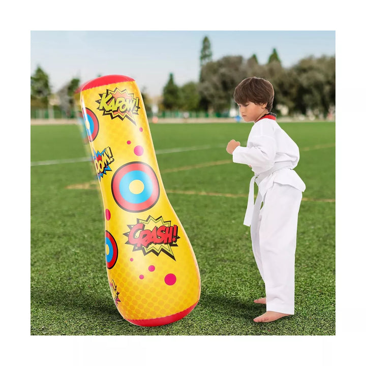 SYNCFUN 47 Inches Inflatable Bopper, Kids Punching Bag with Bounce-Back Action, Inflatable Punching Bag for Kids Presents