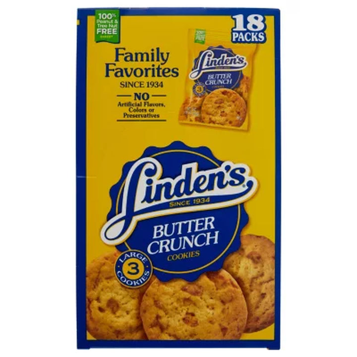 Linden'S Butter Crunch Cookies, 1.8 Oz., 18 Pk.