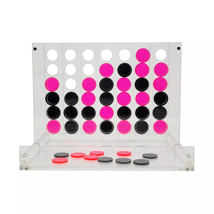 Ondisplay Luxe Acrylic Four in a Row Game W/Acrylic Storage Box