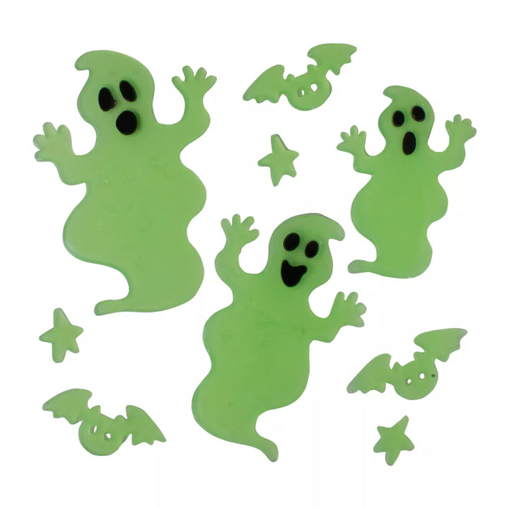 Northlight 9-Piece Glow in the Dark Ghost Halloween Gel Window Clings