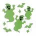 Northlight 9-Piece Glow in the Dark Ghost Halloween Gel Window Clings