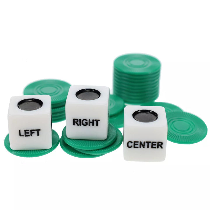 LRC - Left Right Center Dice Game in a Wooden Box