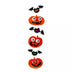 Northlight 6-Piece Jack-O-Lantern and Bats Halloween Gel Window Clings