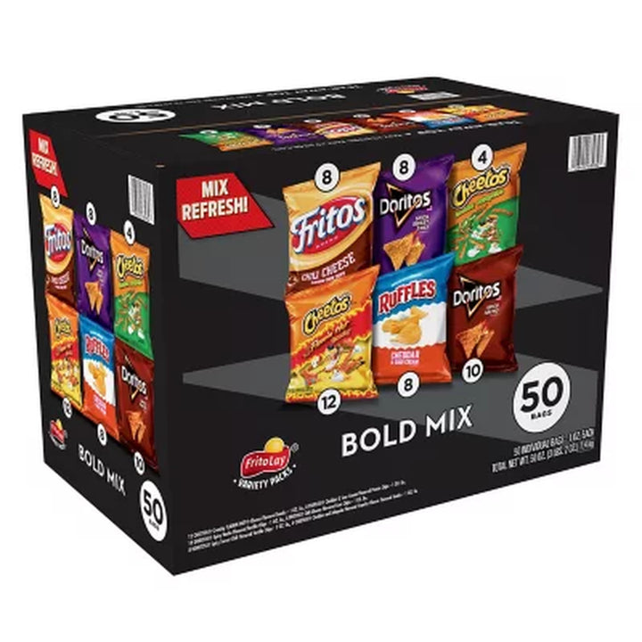 Frito-Lay Bold Mix Variety Pack Chips and Snacks, 50 Pk.