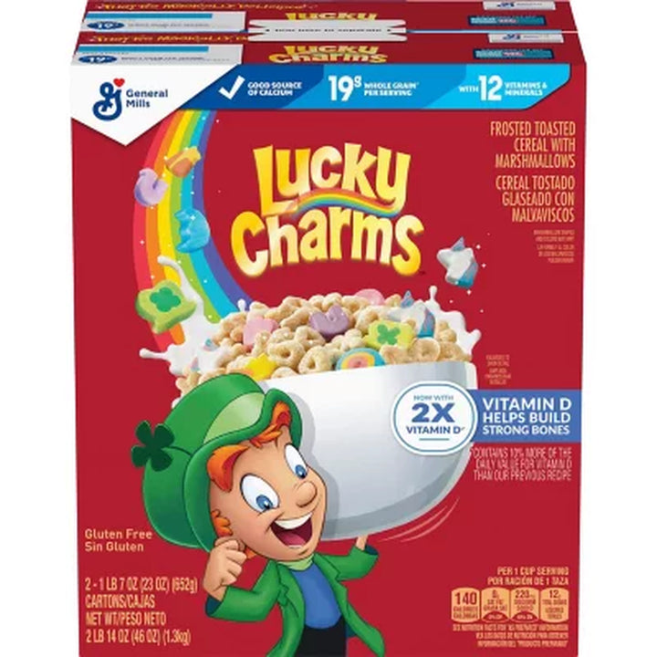 Lucky Charms with Marshmallows, 46Oz., 2Pk.