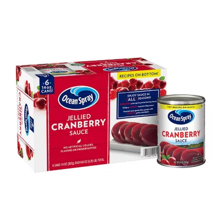 Ocean Spray Jellied Cranberry Sauce 14 Oz., 6 Pk.