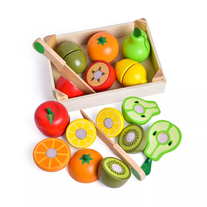 Fun Little Toys Wooden Fruit Cutter Set