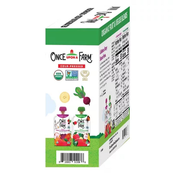 Once upon a Farm Organic Fruit & Veggie Blend Variety Pack, 3.2Oz., 8Ct.