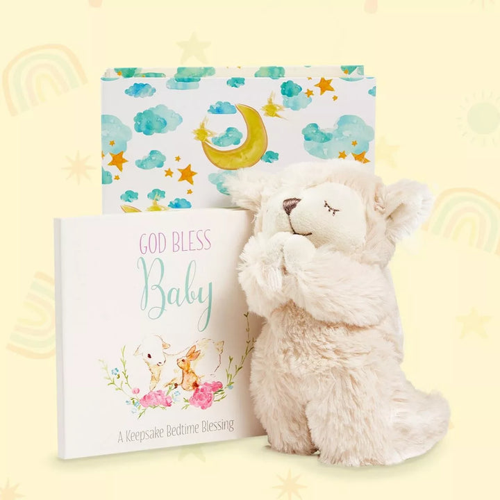 Tickle & Main Baby Praying Musical Lamb and Prayer Book Gift Set, Baptism Gifts for Girls & Boys, Gifts for Kids