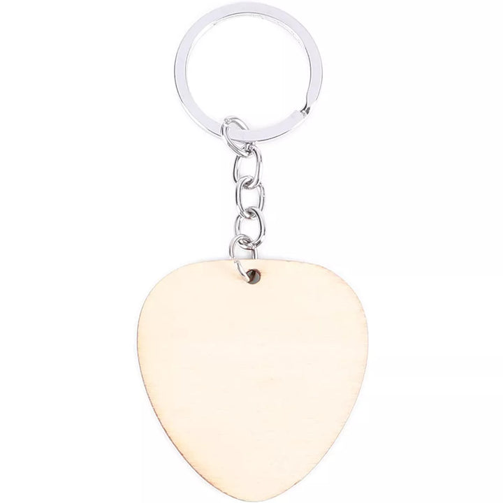 Bright Creations 12 Pack Unfinished Wooden Keychain Blanks with Key Rings for DIY Arts & Crafts, Round, Oval, Heart & Rectangle Shapes