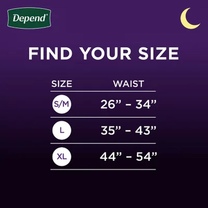 Depend Night Defense Adult Incontinence Underwear for Men - Choose Your Size