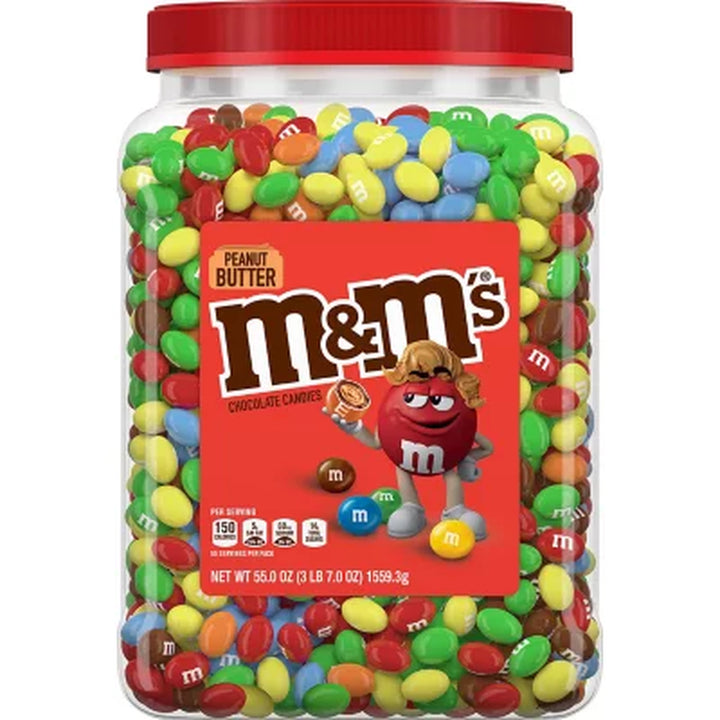 M&M'S Peanut Butter Milk Chocolate Candy, 55 Oz.