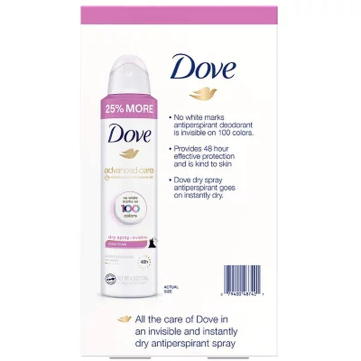 Dove Women'S Invisible Dry Spray Antiperspirant Deodorant, 4.8 Oz., 3 Pk.