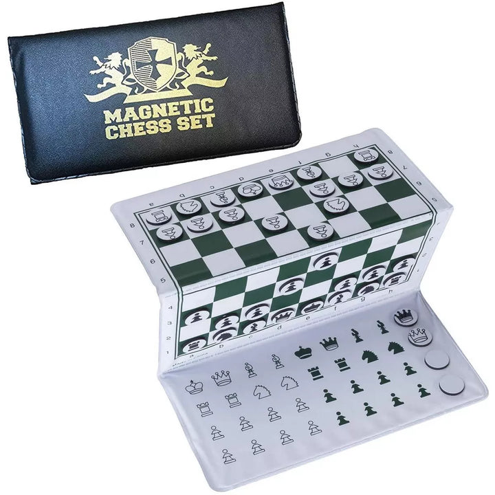 WE Games Mini Magnetic Pocket Chess Set Travel Trifold 6 In.