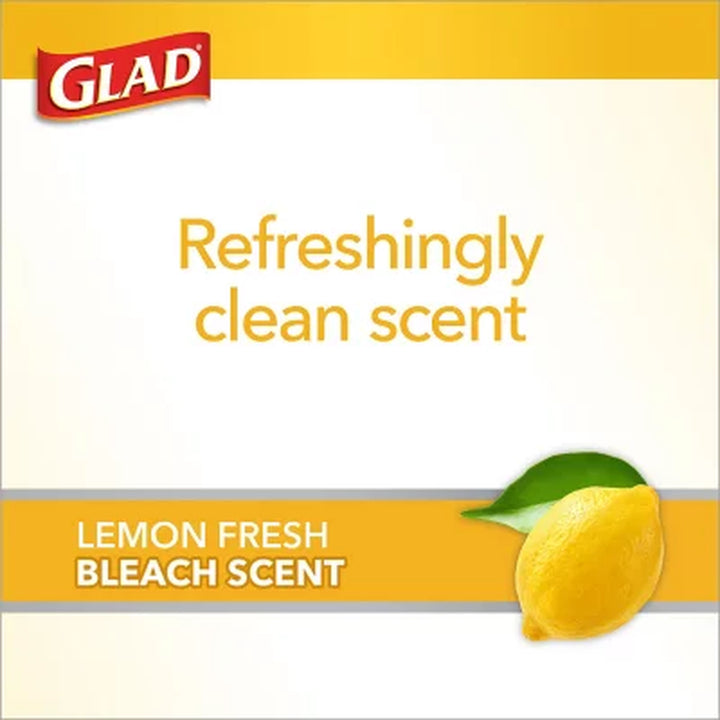 Glad Forceflex Tall Kitchen Trash Bags with Clorox, Lemon Fresh Bleach Scent 13 Gal., 120 Ct.