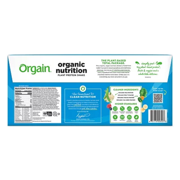 Orgain Organic Nutrition 16G Vegan Plant Based Protein Shake, Vanilla Bean 11 Fl. Oz., 12 Ct.