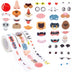 Okuna Outpost 1500-Pack Assorted Face Stickers Roll for Kids Party Favors (3 Rolls)