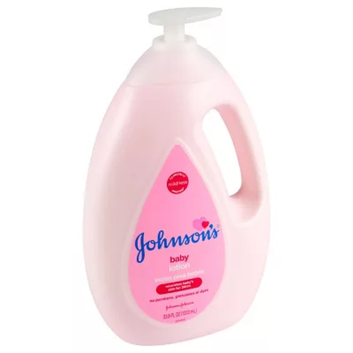 Johnson'S Moisturizing Pink Baby Lotion with Coconut Oil 33.8 Fl. Oz.