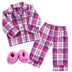 Sophia’S Flannel Pajama & Slippers Set for 18'' Dolls, Pink