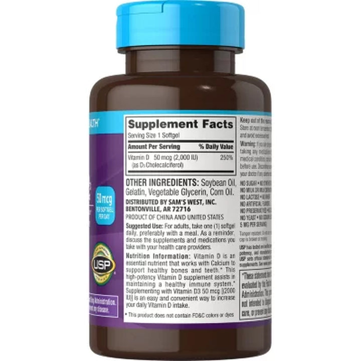 Member'S Mark Vitamin D3, 50 Mcg, 400 Ct.