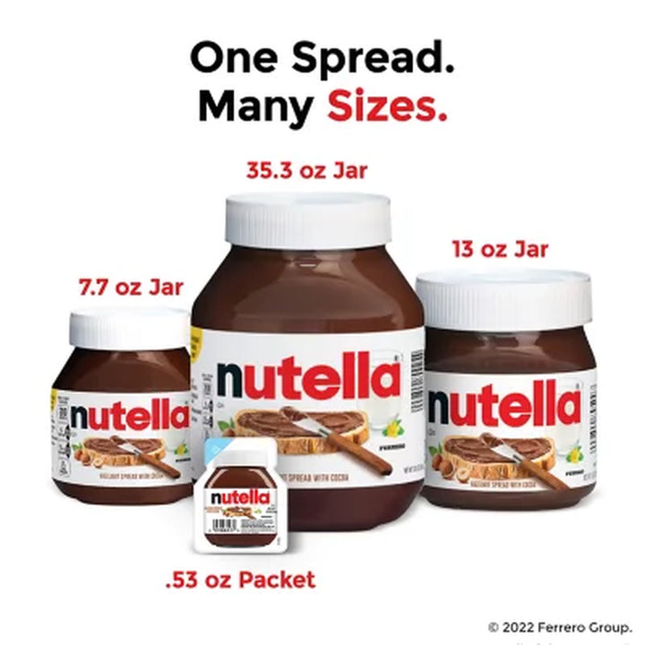 Nutella Hazelnut Spread with Cocoa for Breakfast, 2Pk.