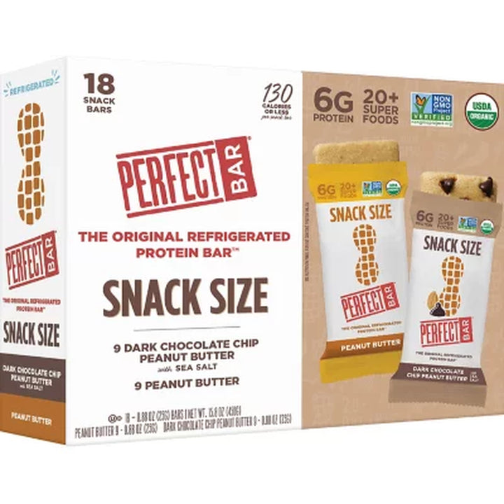 Perfect Bar Protein Bar, Peanut Butter and Chocolate Chip 18 Ct.